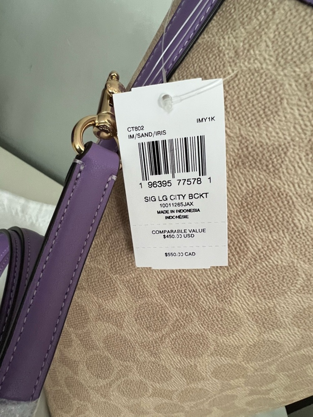 Coach City Large Bucket Bag In Signature Canvas - Picture 7 of 10